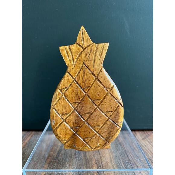 Unbranded Other - Vintage MCM Antique Hand Carved Wooden Pineapple Napkin Holder